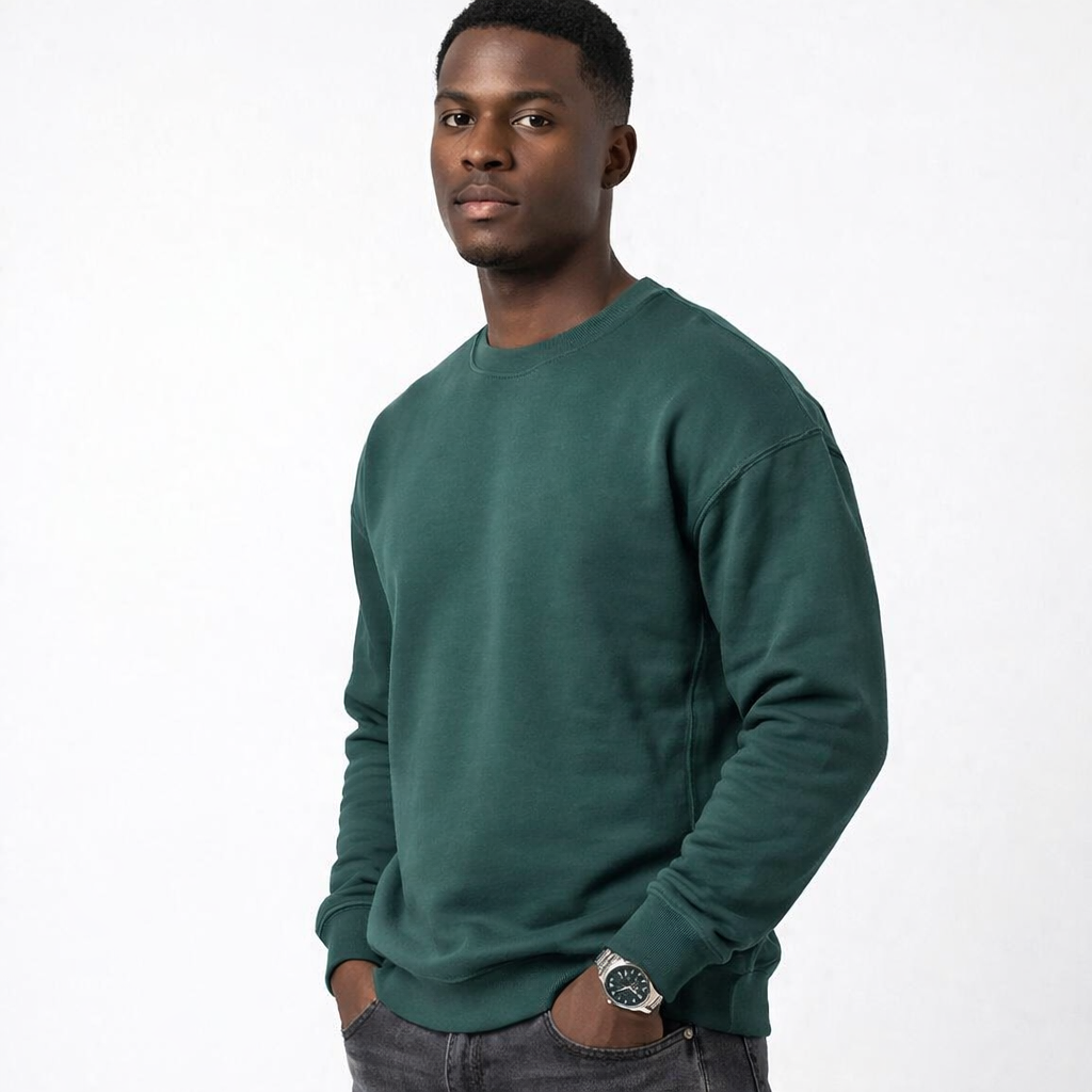 Olive Green Crew Neck